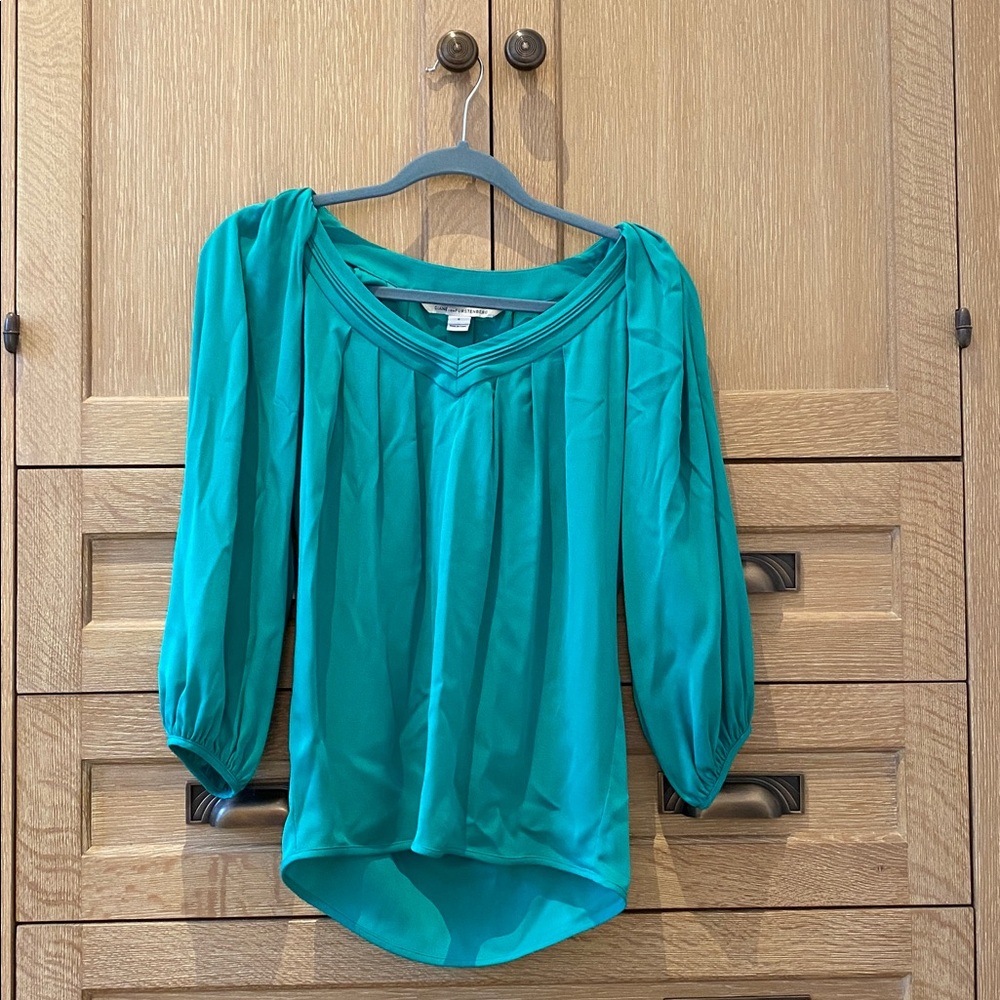 Diane Von Furstenberg Vibrant Green Top